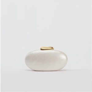 Zara Gold Closure Box Clutch ✨